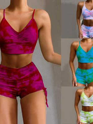 Upopby New Sexy Tie-dye Bikini Split Two Piece Swimsuit show