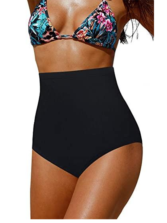 Upopby Women's High Waisted Swimsuit Bikini Bottoms Tummy Control Tankini Bottoms