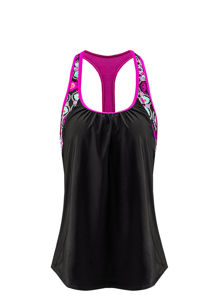 2021 Round Neck Print Quick-drying Swimsuit overview