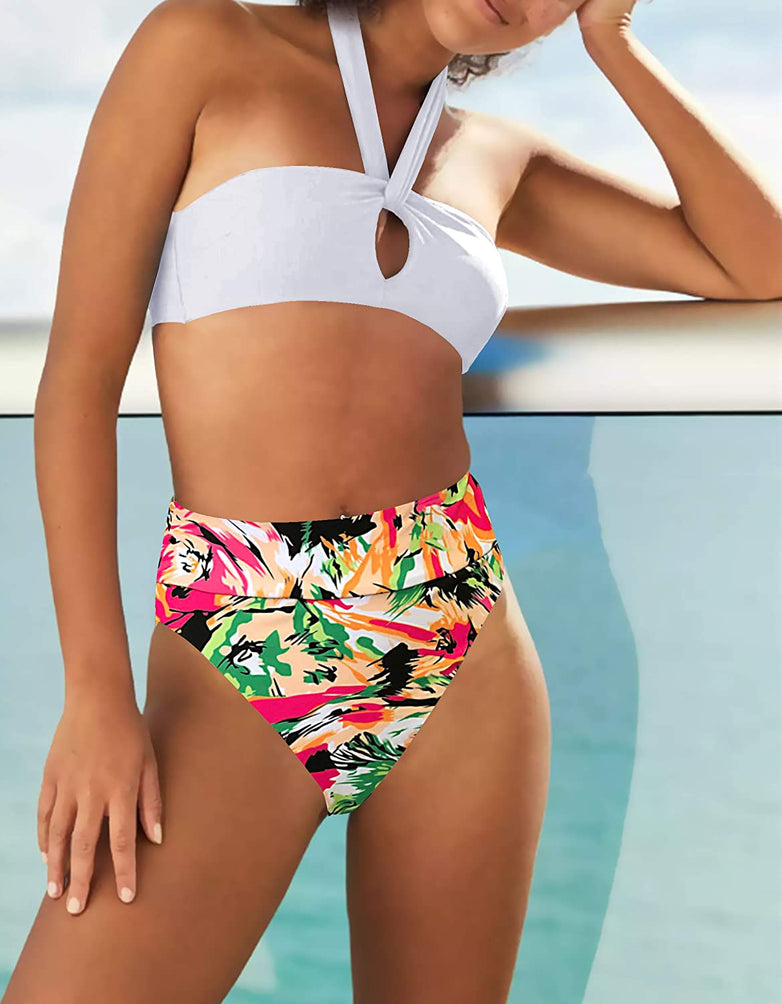 Upopby Women's Sexy High-waist Bikini Bottom