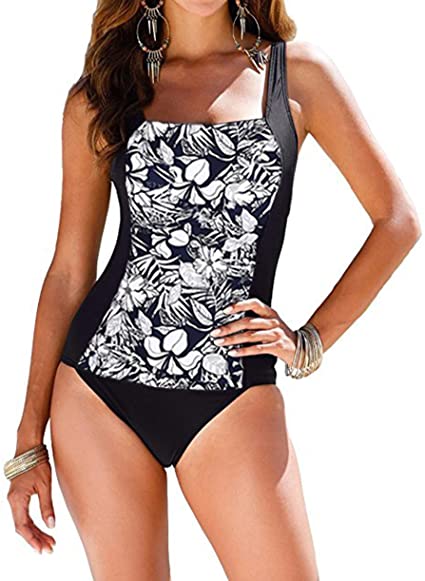 Upopby Belly Control Retro Swimsuit show