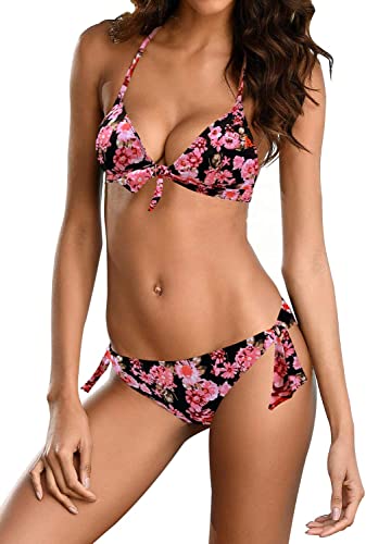 Upopby Triangle Sling Bikini Set Push Up Two-piece Swimsuit show