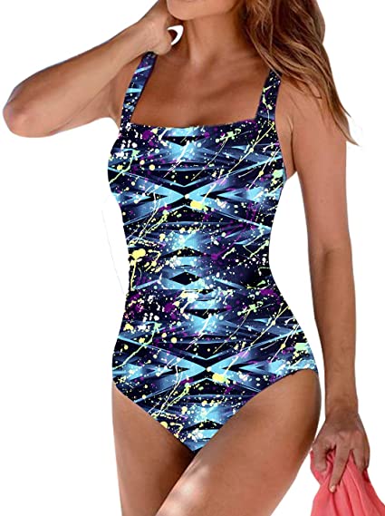 Upopby Belly Swimsuit - purple starry