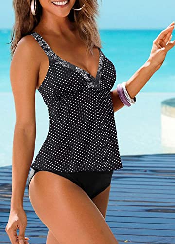 Upopby V-neck Slim Swimsuit Two-Piece Tankinis show