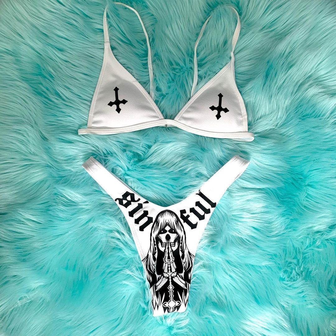 Upopby Reaper Print Bikini Set show