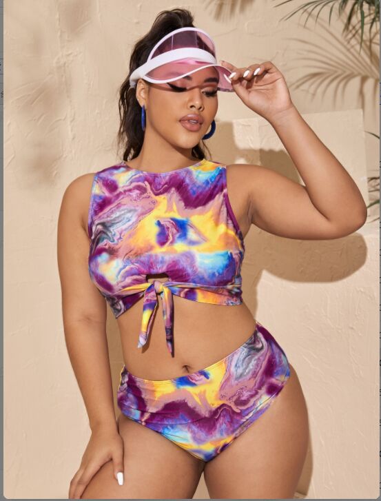 Tie-Dye High Waist Bikini Set show