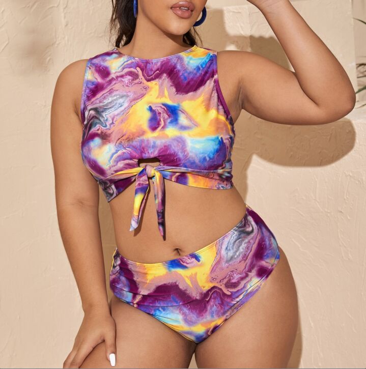 Tie-Dye High Waist Bikini Set show