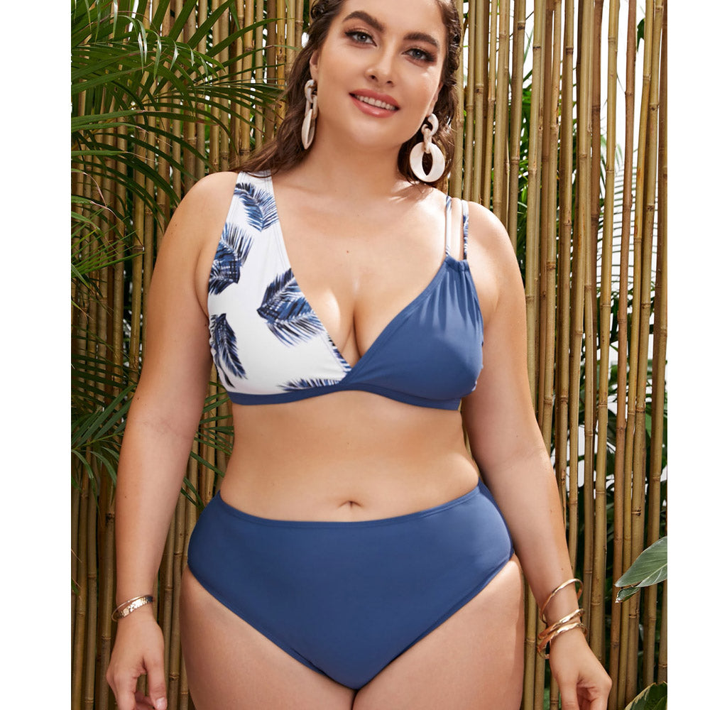 High Waist Two-Piece Swimsuit Plus Size Swimwear