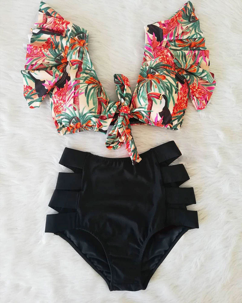 floral print bikini set