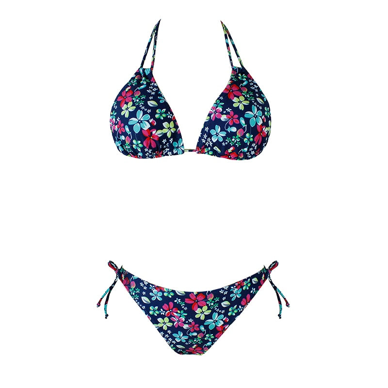 floral print bikini set microkini